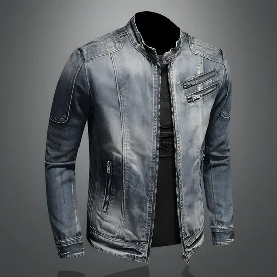 Mens Denim Jacket Rugged Durable Relaxed Fit - BritishMode