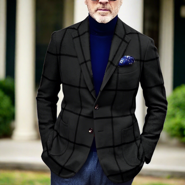 Mens Blazer Checked Pattern Classic Fit