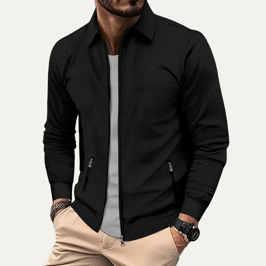 Mens Harrington Jacket Full Zip Contemporary Style