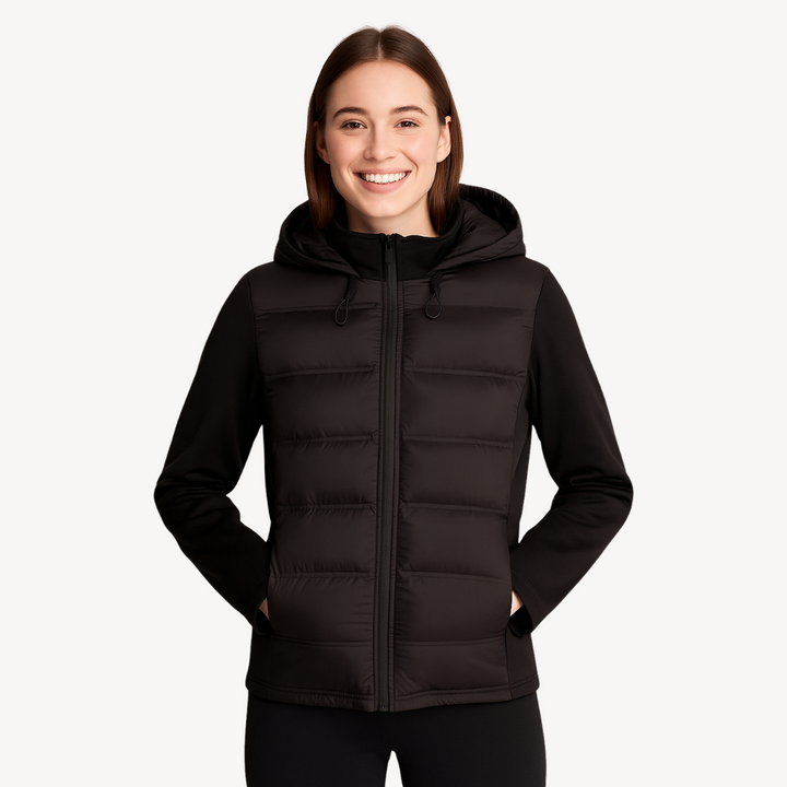 Womens Puffer Jacket with Hooded Lightweight Insulated - BritishMode