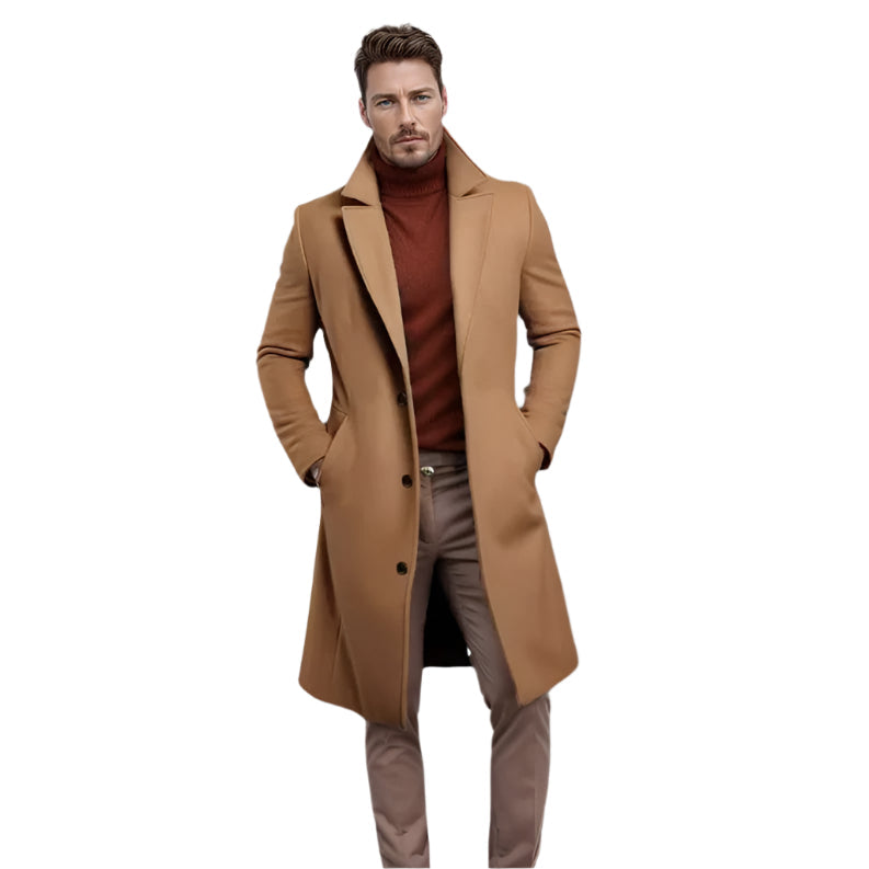 Mens Trench Coat Classic Fit Elegant Design