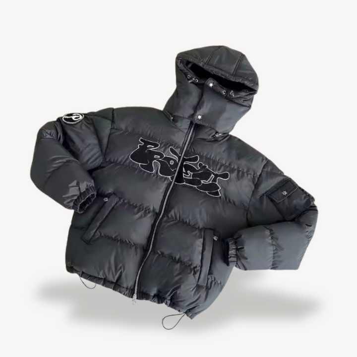 Mens Hooded Puffer Jacket Quilted Insulated Fit