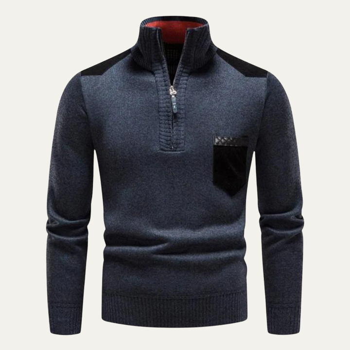 Mens Utility Sweater Quarter Zip Pullover