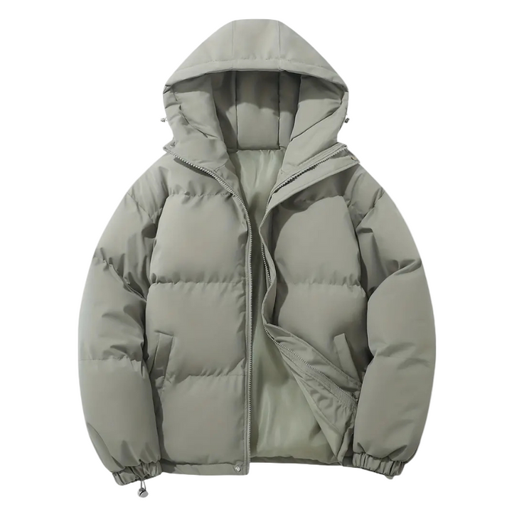 Mens Puffer Jacket with Hood Padded Warm Fit