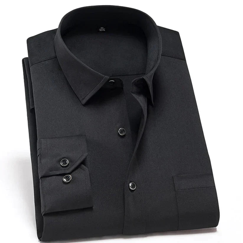 Mens Stretch Shirt Wrinkle-Resistant Comfortable Fit