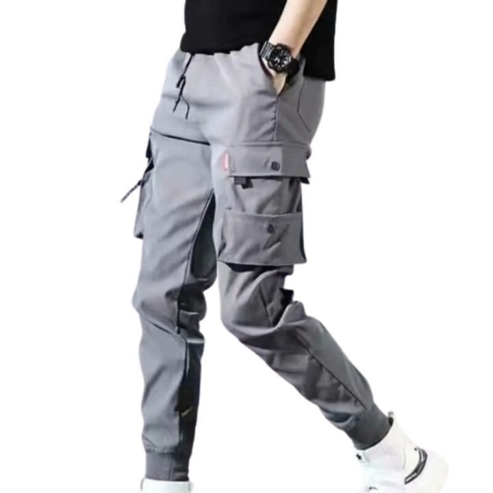 Mens Cargo Pants Relaxed Fit Multiple Pockets