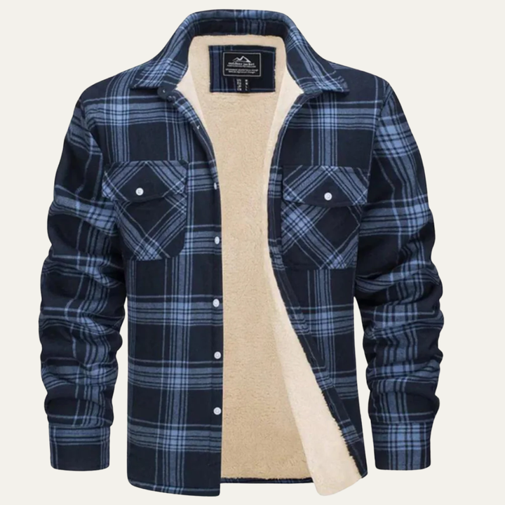 Mens Corduroy Bomber Jacket with Shearling Lining Regular Fit