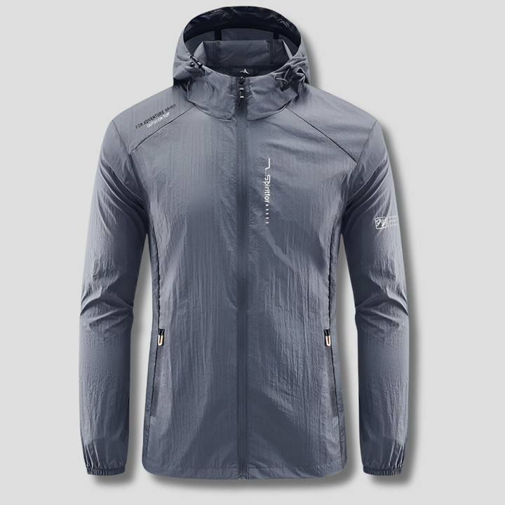 Mens Lightweight Hooded Jacket Windproof Sun Protection