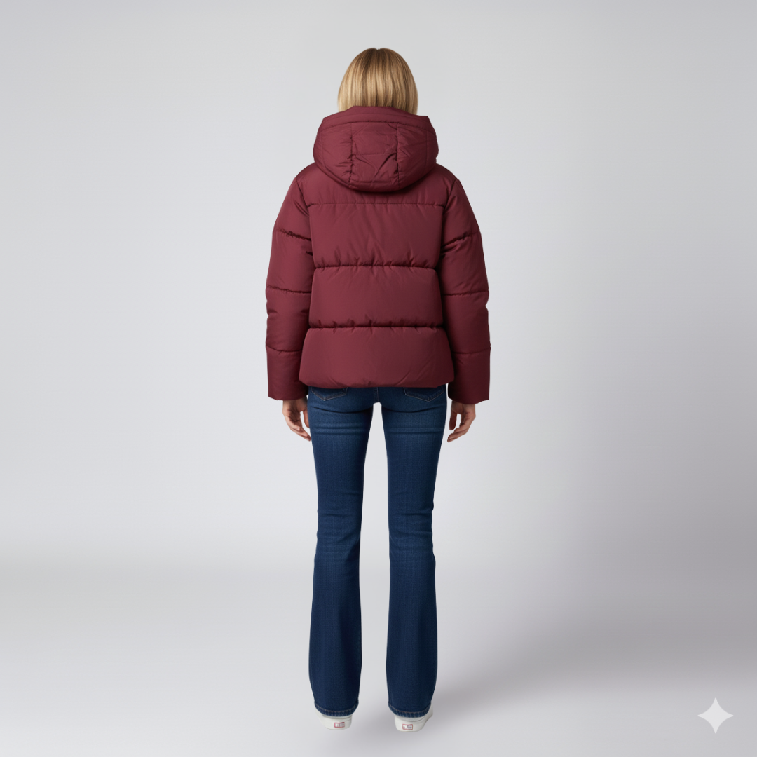Womens Quilted Puffer Jacket Oversized High Collar Winter Outerwear