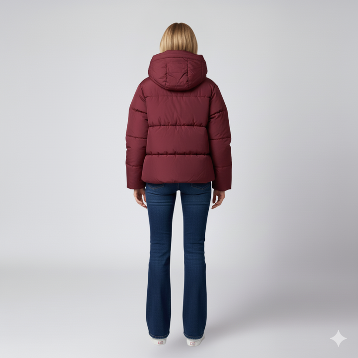 Womens Quilted Puffer Jacket Oversized High Collar Winter Outerwear