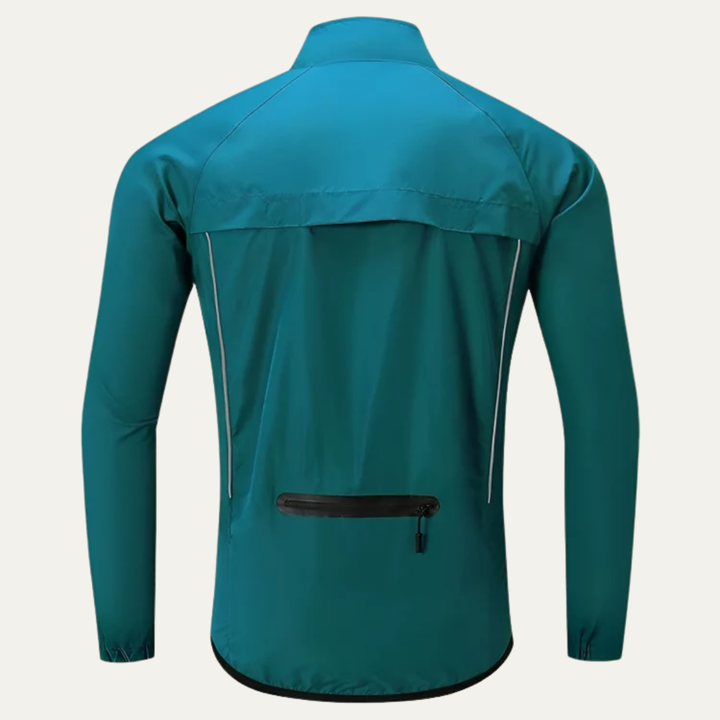 Mens Cycling Jacket Reflective High Collar Full Zip