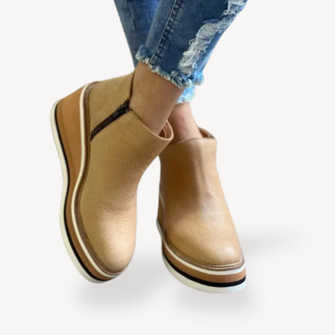 Womens Orthopedic Ankle Boots Wedge Heel