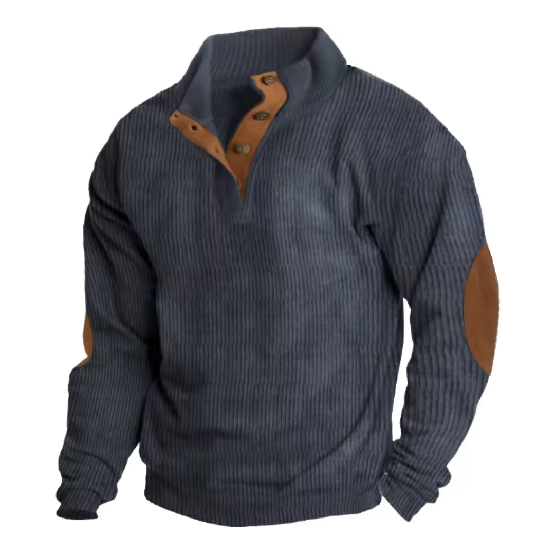 Mens Corduroy Sweater Comfortable Relaxed Fit