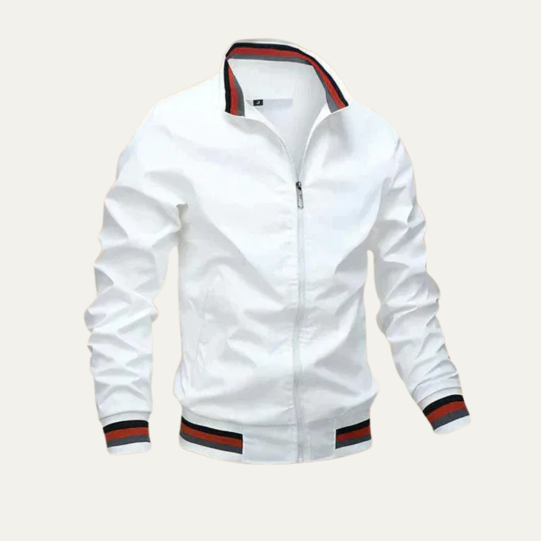 Mens Track Jacket Lightweight Striped Collar