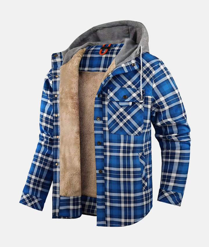 Mens Flannel Jacket Warm Insulated Winter