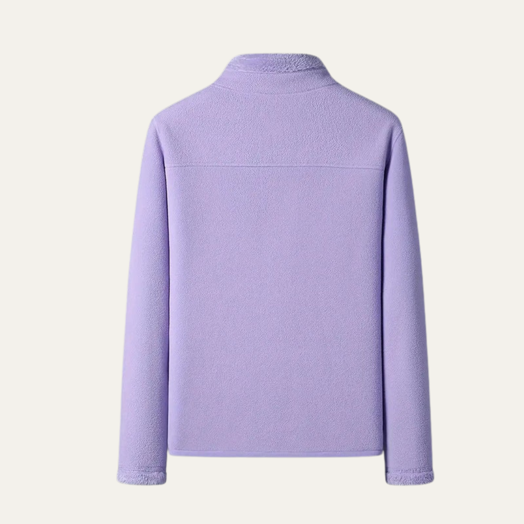 Womens Fleece Jacket Soft Zip Front