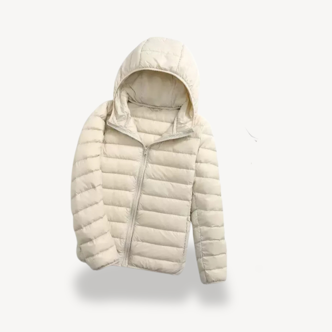 Womens Ultralight Puffer Jacket with Hooded Design