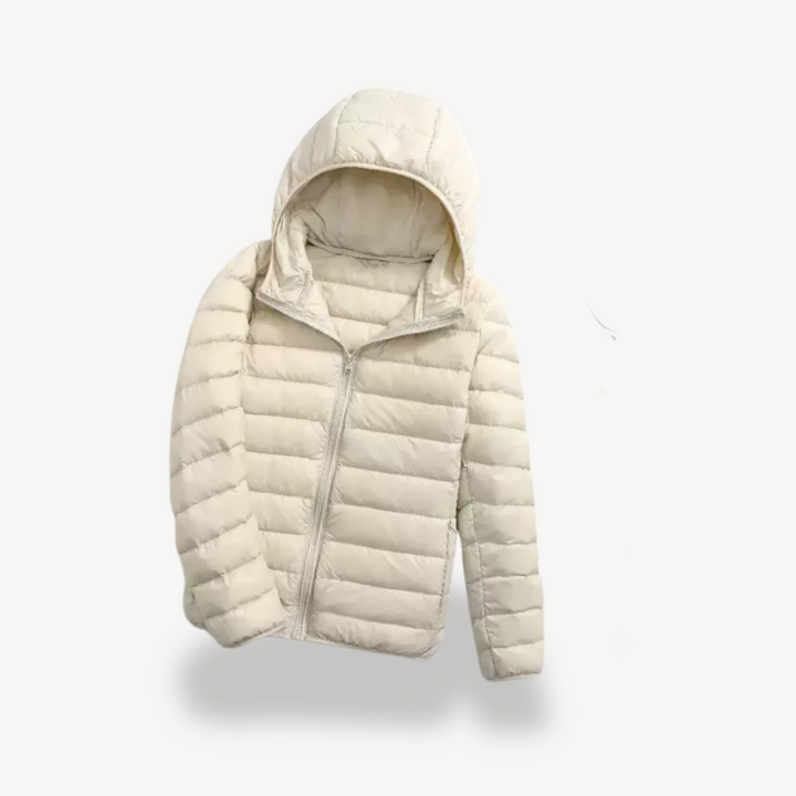 Womens Ultralight Puffer Jacket with Hooded Design