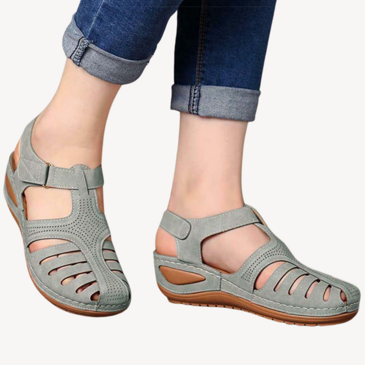 Womens Orthopedic Sandals Leather Comfortable Fit