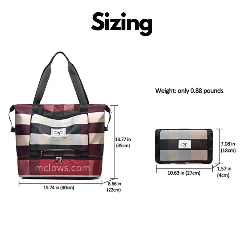 Unisex Collapsible Travel Duffel Waterproof Spacious Foldable