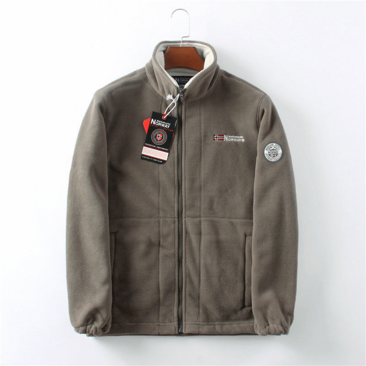Mens Fleece Jacket with Zip Soft Fit