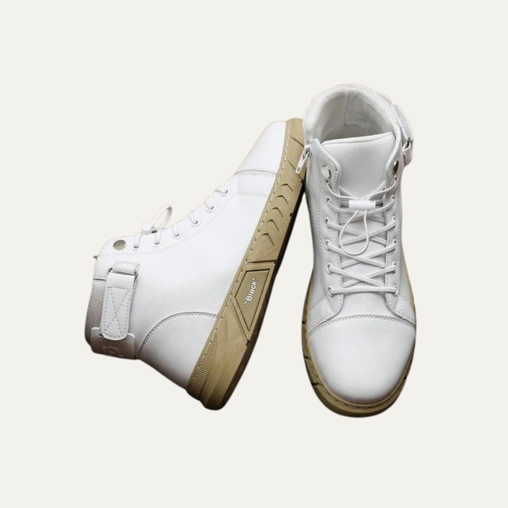 Mens High-Top Sneaker Boot with Strap and Lug Sole