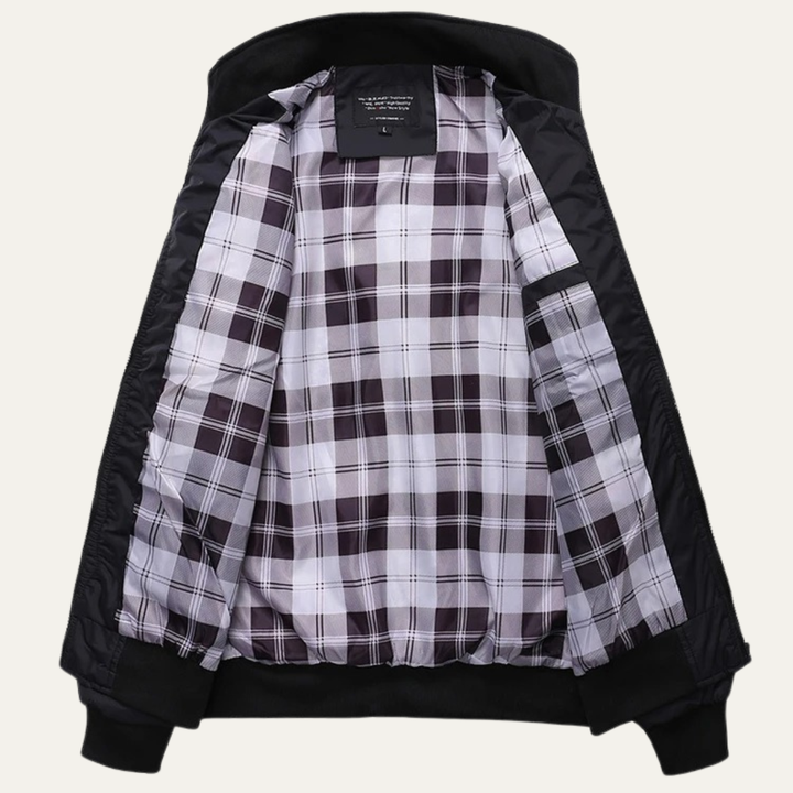 Mens Lightweight Bomber Jacket with Stand Collar