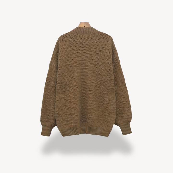 Womens Knit Sweater Textured Soft Fit