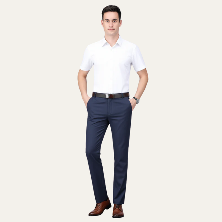 Mens Dress Trousers Tailored Straight Fit