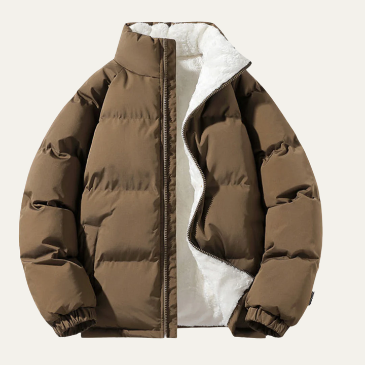 Mens Reversible Puffer Jacket Sherpa Lined