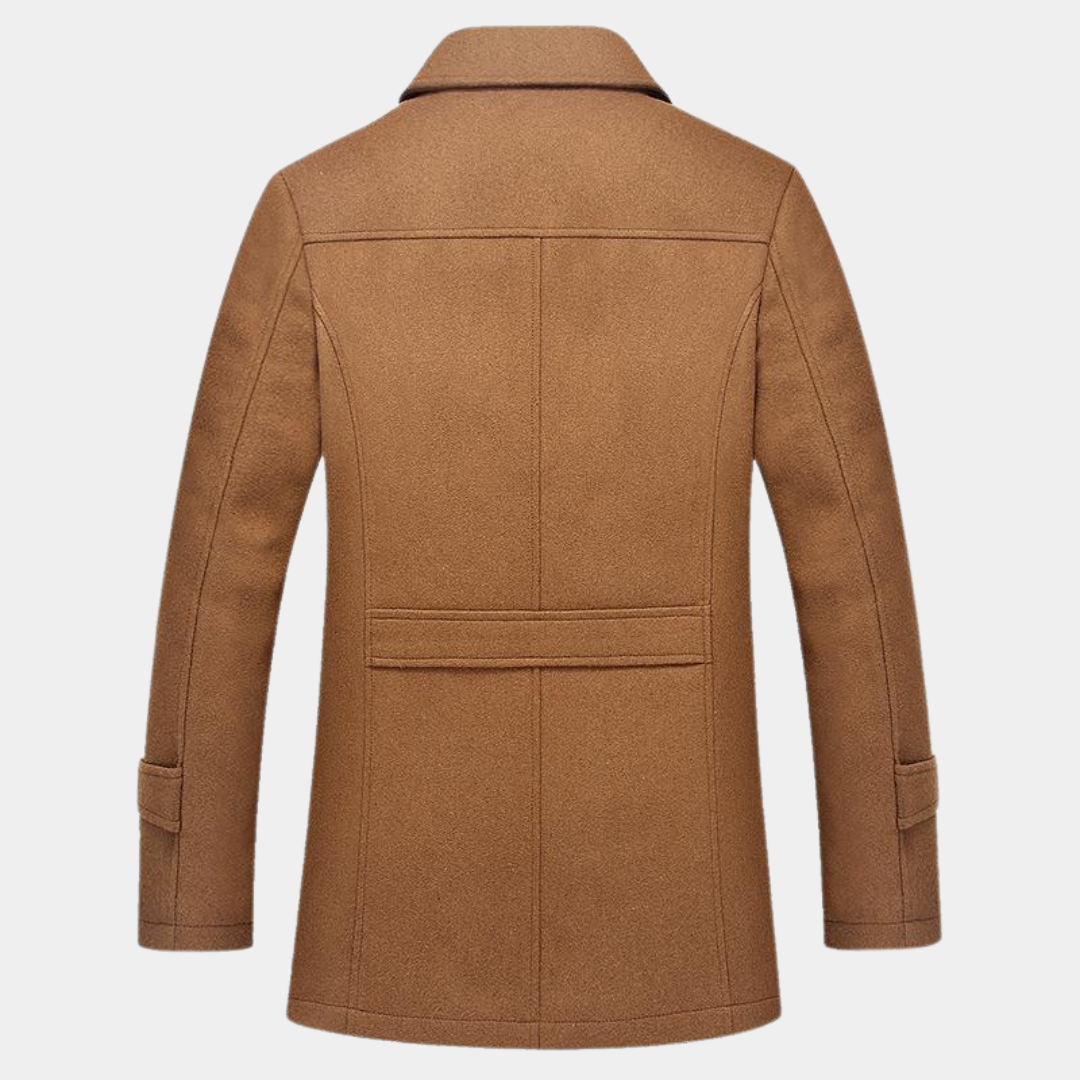 Mens Business Coat Wool Blend Classic Fit