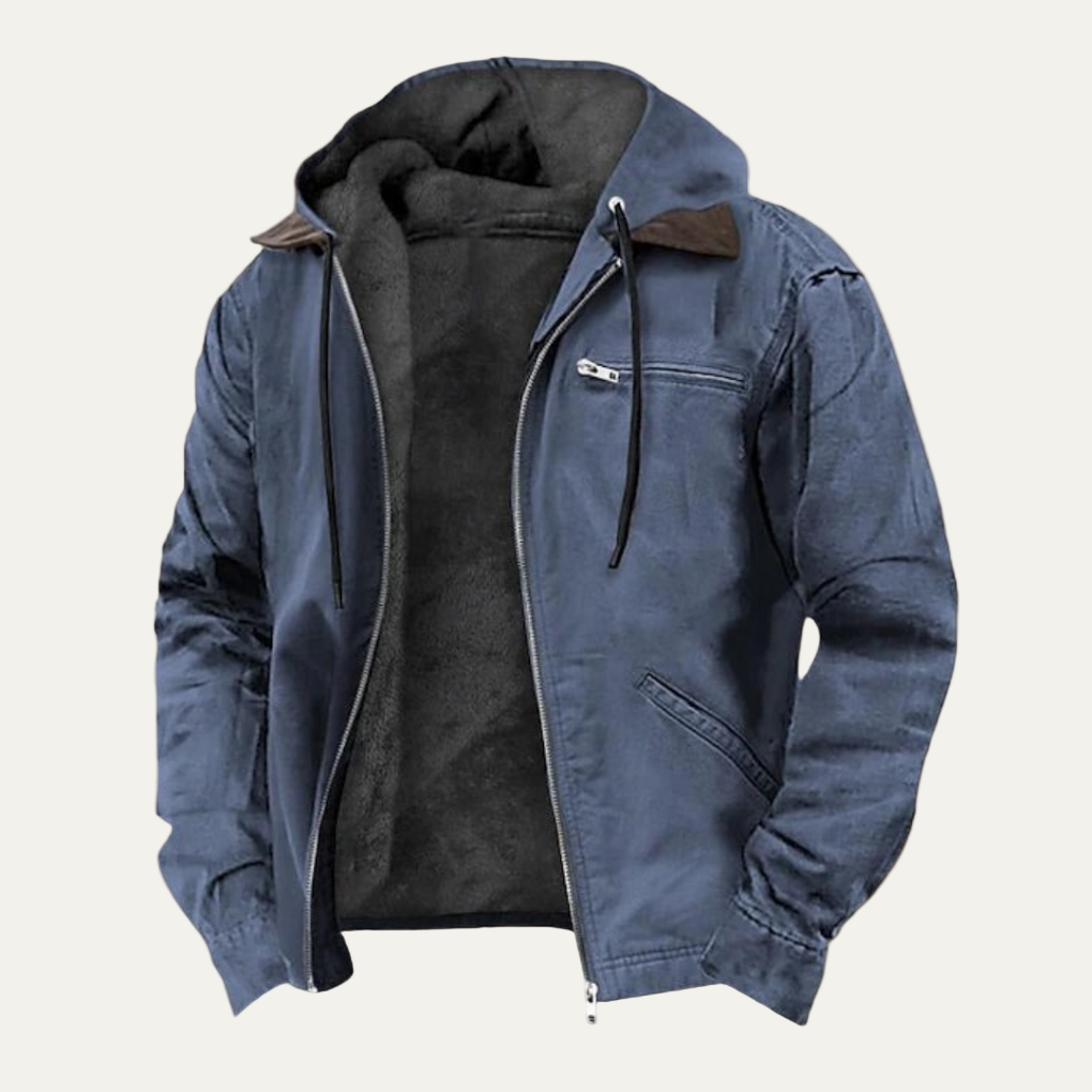 Mens Hooded Zip Jacket Modern Fit