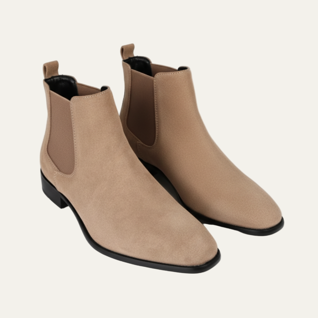 Mens Chelsea Boots Suede Mid Ankle Classic Fit - BritishMode