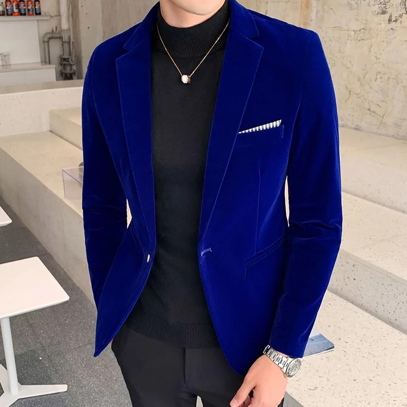 Mens Tuxedo Jacket Velvet Tailored Fit
