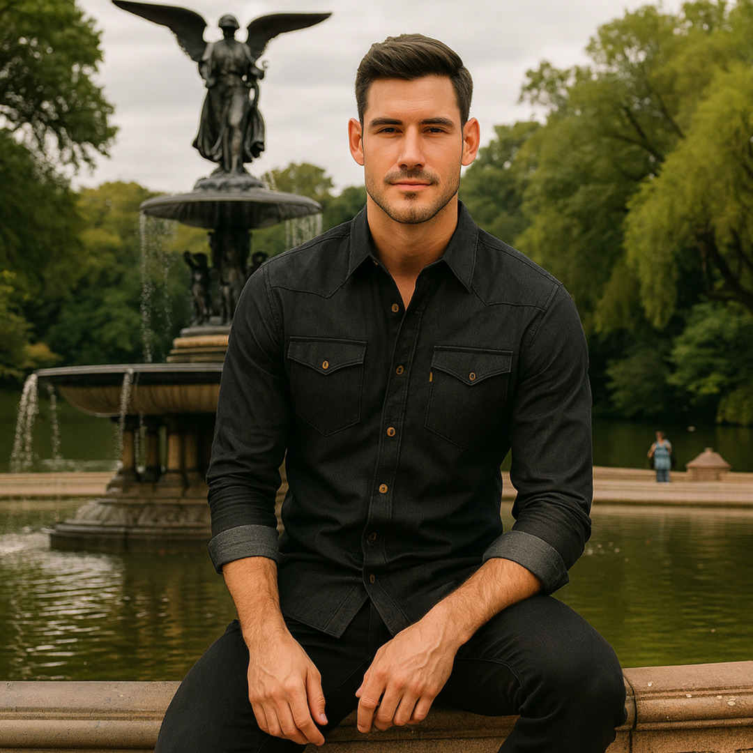 Mens Denim Shirt Classic Fit