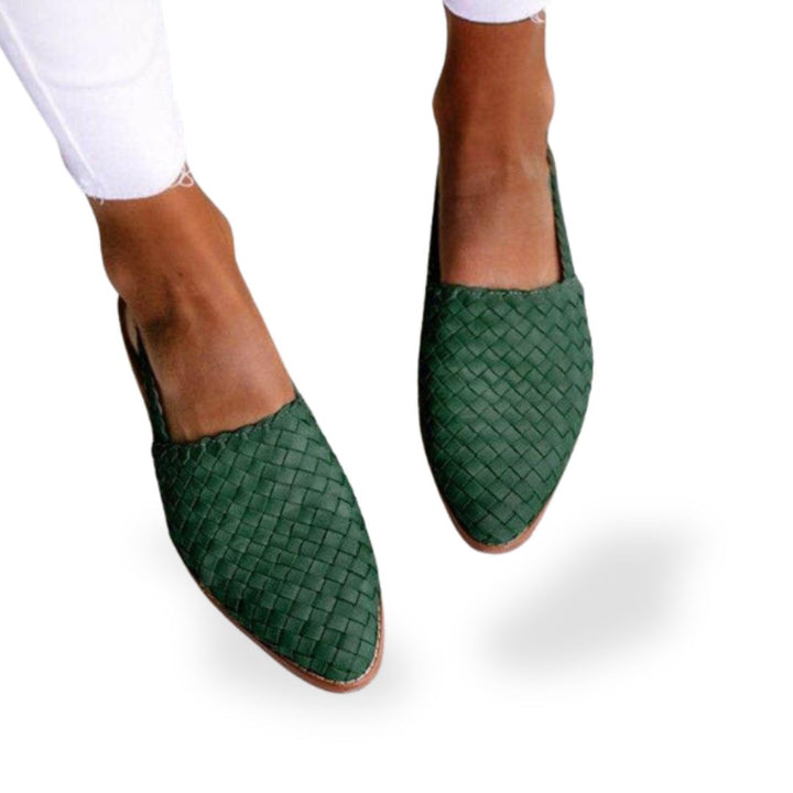 Womens Orthopedic Flats Woven Pointed Toe