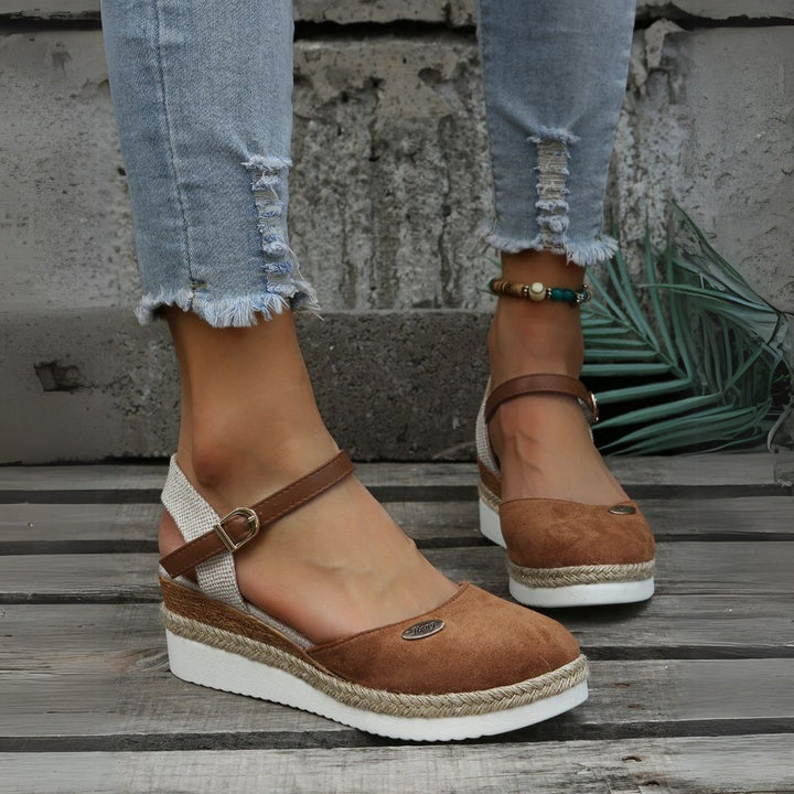 Womens Orthopedic Espadrille Sandals Suede Upper