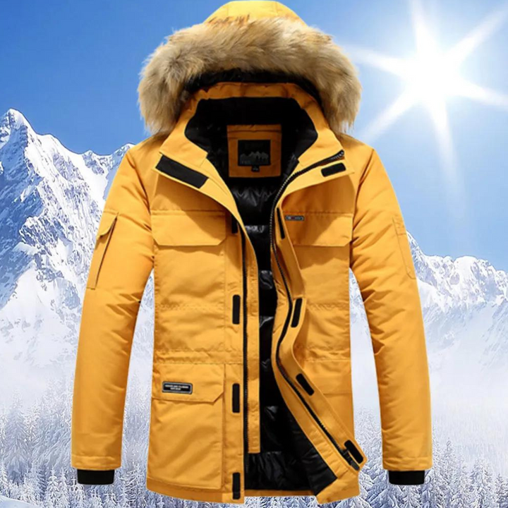 Mens Hooded Winter Jacket Warm Insulated Fit - BritishMode