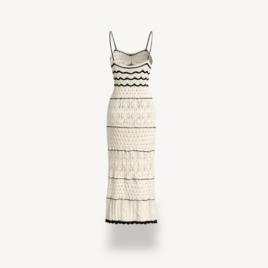 Womens Midi Dress Crochet Fit