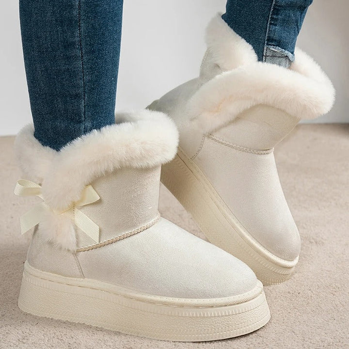 Womens Platform Boots Suede Material
