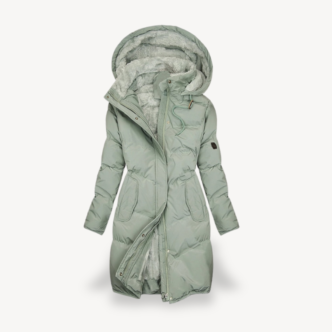 Womens Puffer Coat Faux Fur Lined Hooded Style