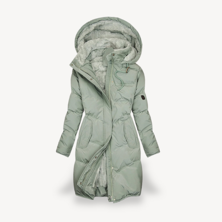 Womens Puffer Coat Faux Fur Lined Hooded Style