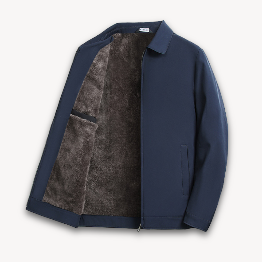 Mens Wool Blend Jacket Fur Lined Warm Outerwear