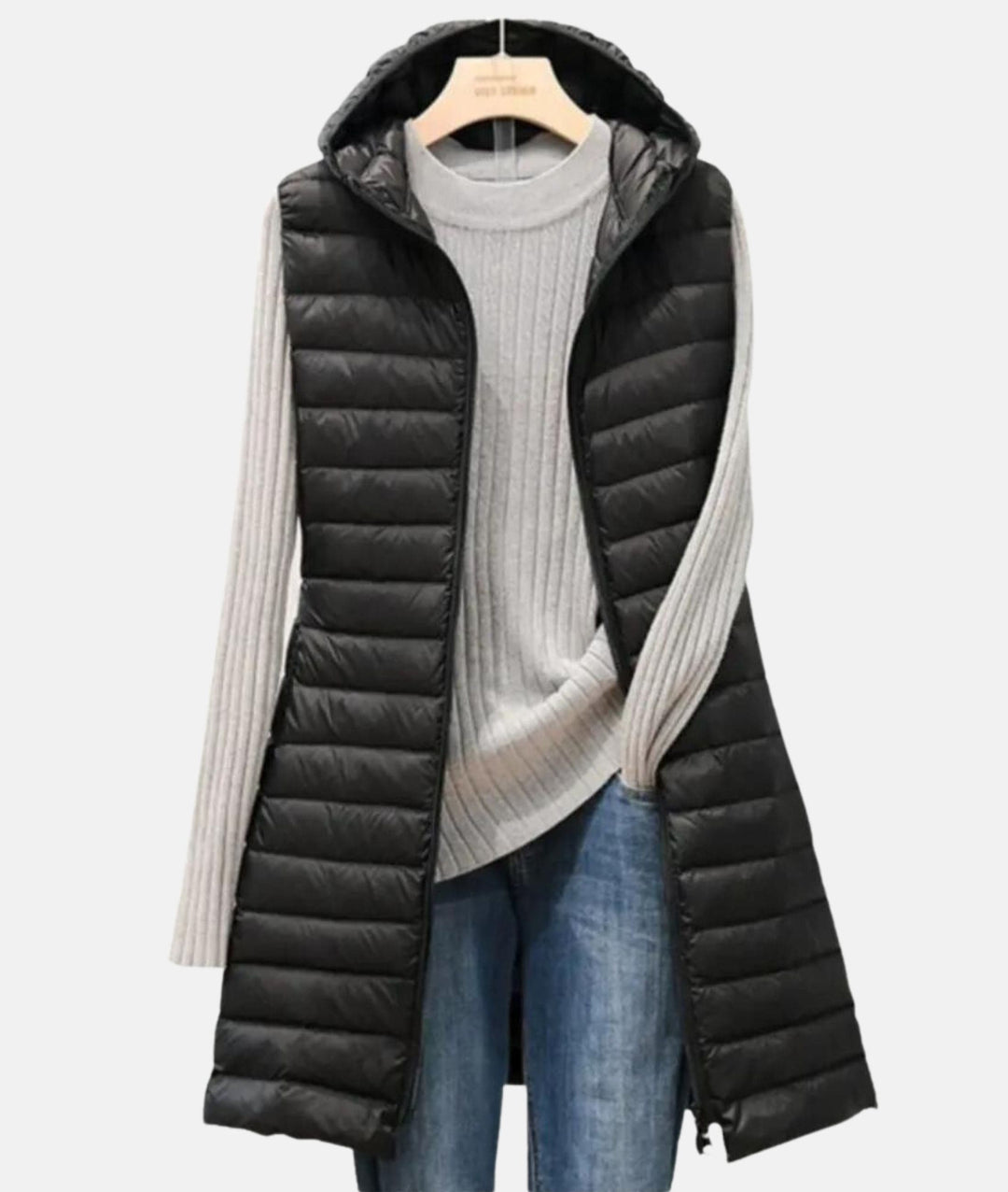 Womens Sleeveless Winter Coat Classic Fit
