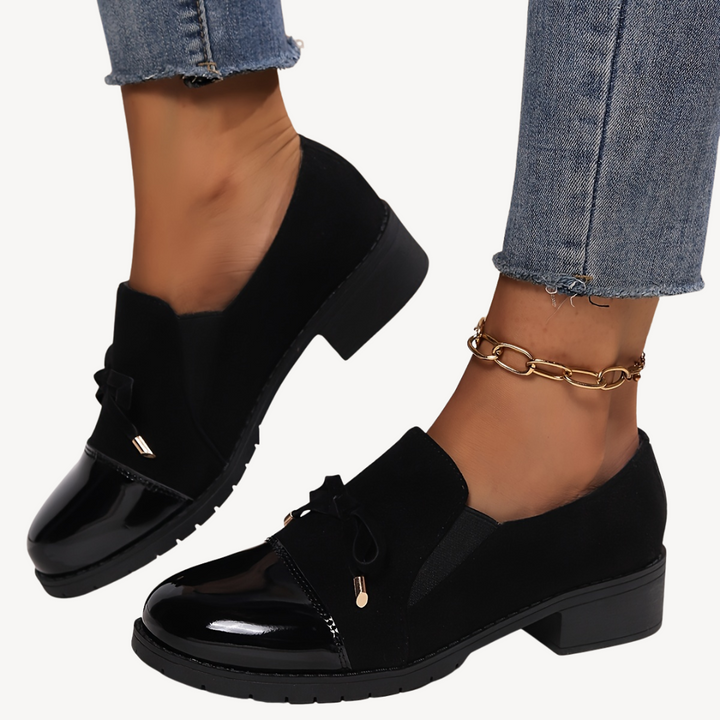 Womens Orthopedic Slip-On Loafers Bow Detail
