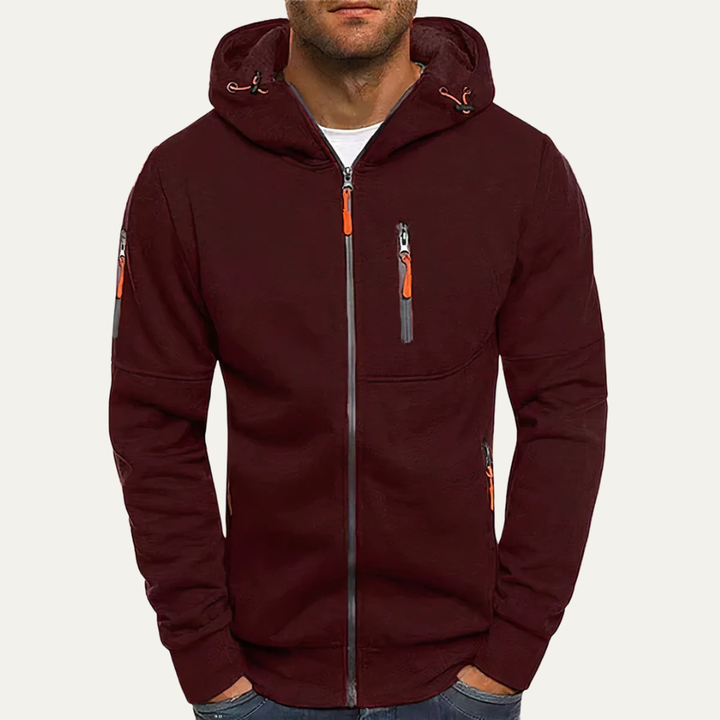 Mens Hooded Sweatshirt Full Zip Functional Fit