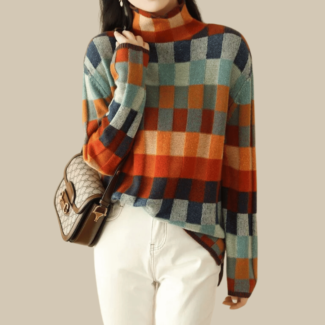 Womens Crew Neck Sweater Relaxed Fit Knit - BritishMode