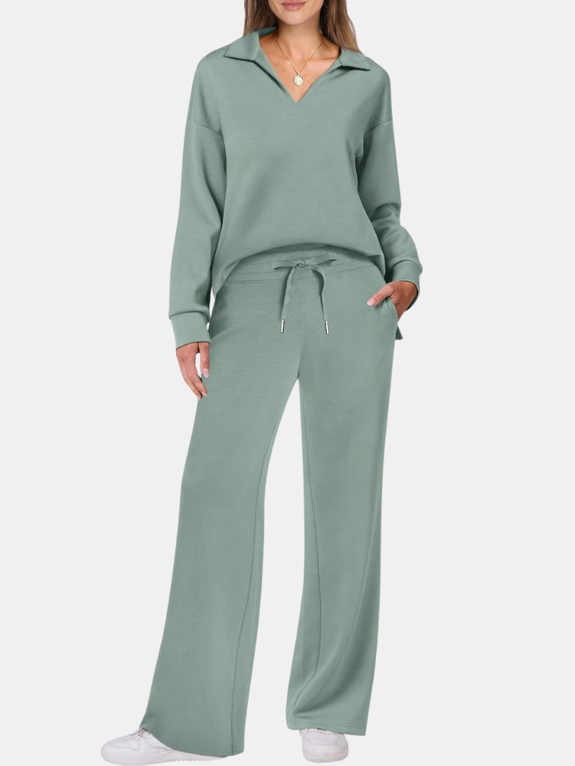 Womens Two-Piece Set Comfortable Relaxed Fit