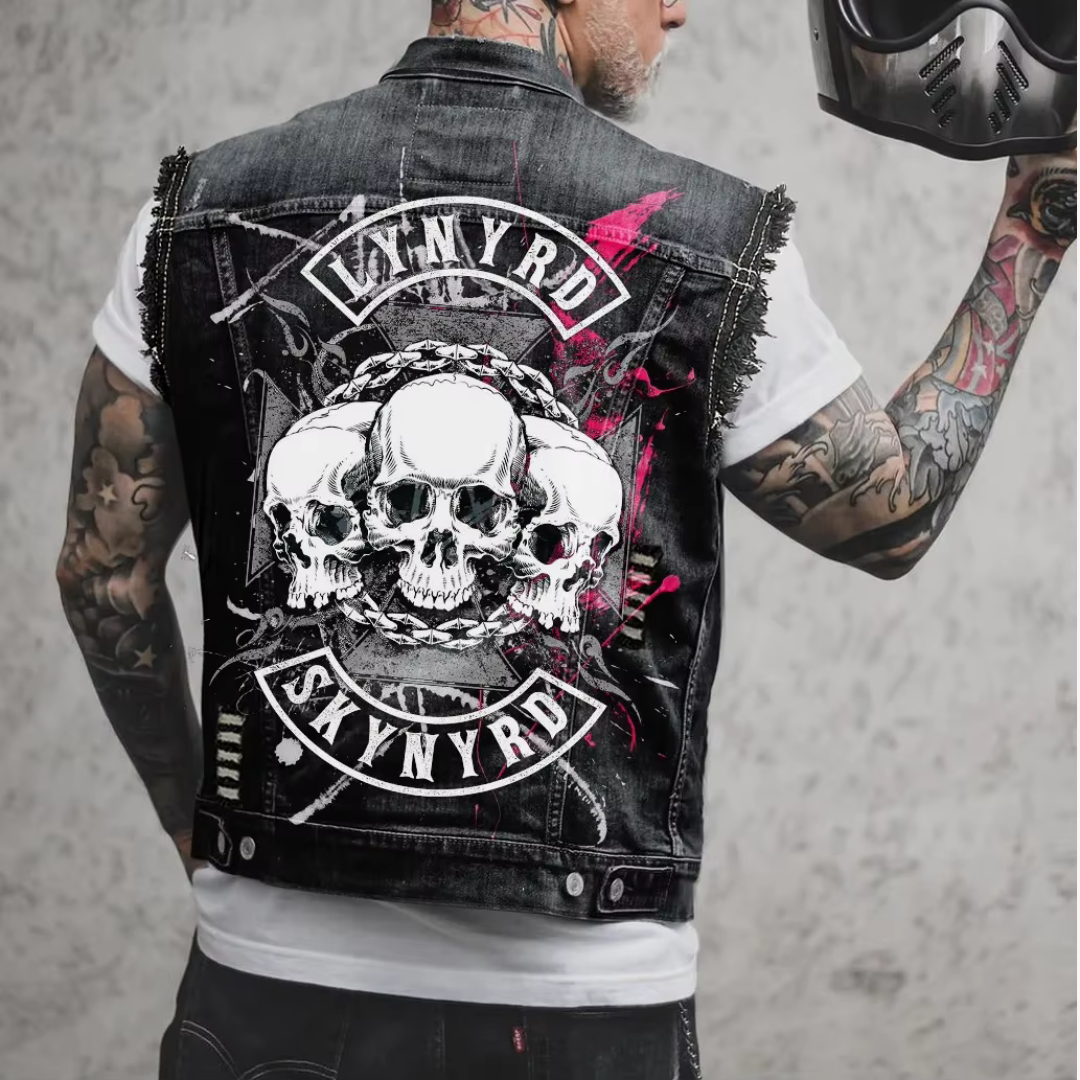 Mens Denim Vest Retro Style