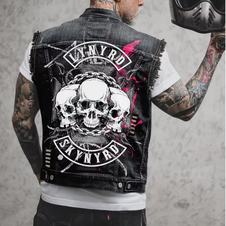 Mens Denim Vest Retro Style